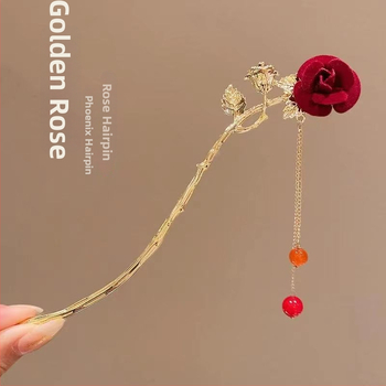 Juukseklips bojtidega, hiina stiilis Han dinastia inspiratsioon, sulamaterjal, 2021. aasta suvine väljaanne