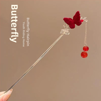 Juukseklips bojtidega, hiina stiilis Han dinastia inspiratsioon, sulamaterjal, 2021. aasta suvine väljaanne