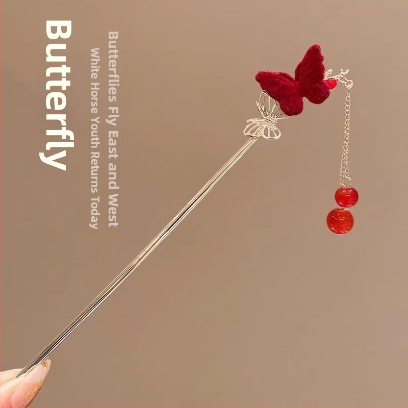 Juukseklips bojtidega, hiina stiilis Han dinastia inspiratsioon, sulamaterjal, 2021. aasta suvine väljaanne