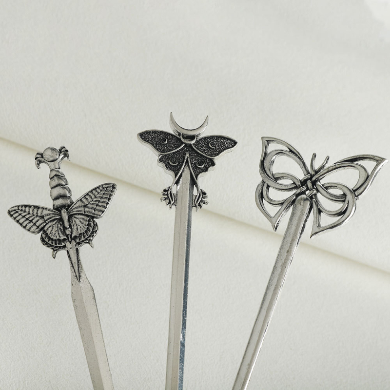 Metallist juukseklips vanam stiilile loomade/zodiaki motiiviga, elektroplaatimine, 2024 sügis