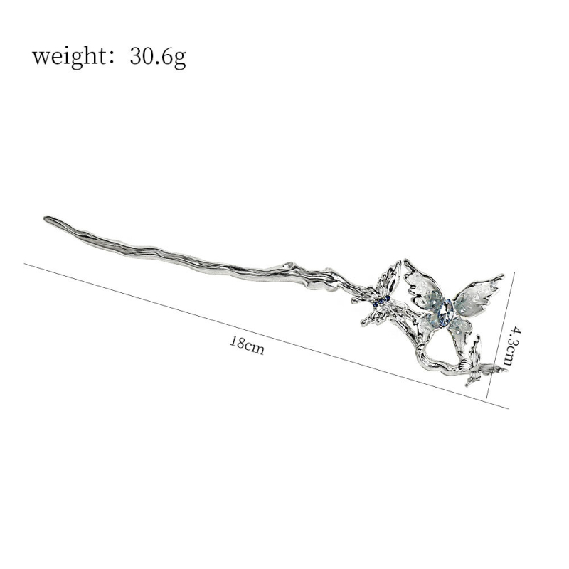 Metallist juukseklips vanam stiilile loomade/zodiaki motiiviga, elektroplaatimine, 2024 sügis