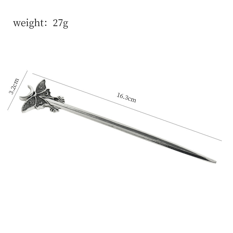 Metallist juukseklips vanam stiilile loomade/zodiaki motiiviga, elektroplaatimine, 2024 sügis