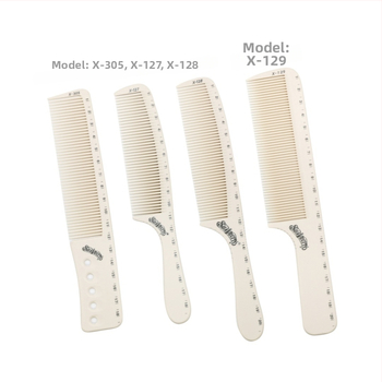 SUAVECITO matu ķemme ar mērlaukām, ciets plastiks, divpusēja, frizieru salonam, vīriešiem un sievietēm, licencēta privātā zīmola etiķete