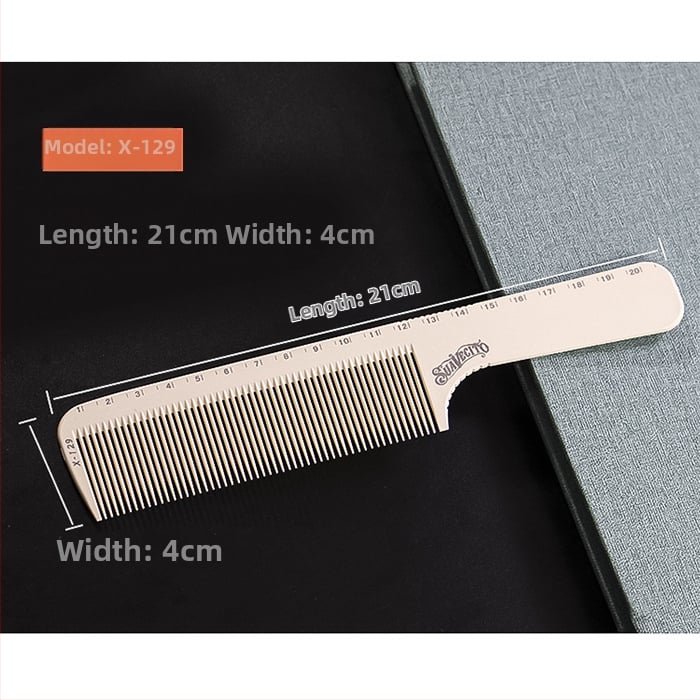 SUAVECITO matu ķemme ar mērlaukām, ciets plastiks, divpusēja, frizieru salonam, vīriešiem un sievietēm, licencēta privātā zīmola etiķete