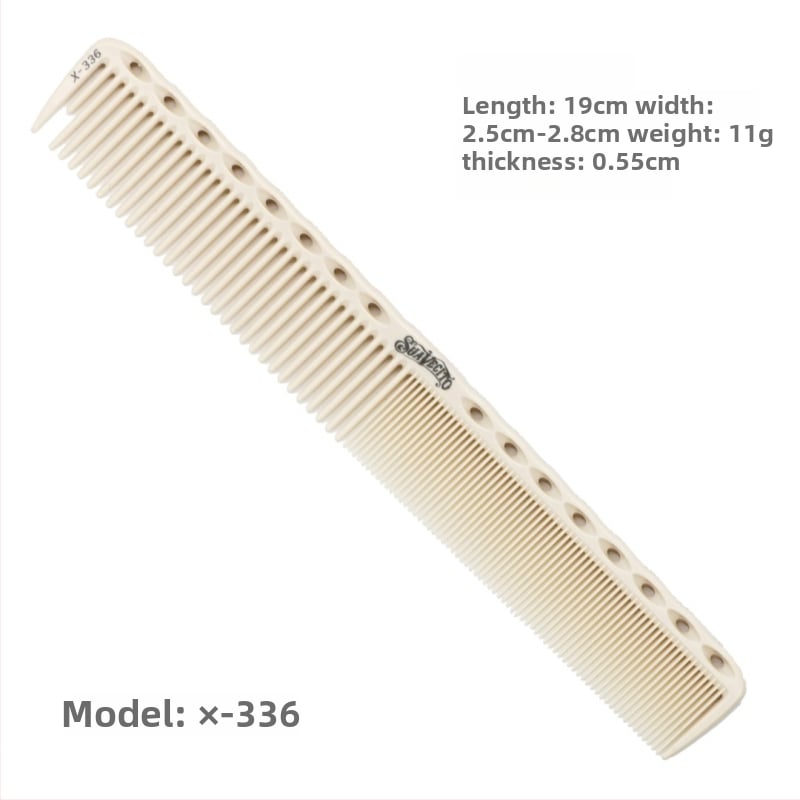 SUAVECITO matu ķemme ar mērlaukām, ciets plastiks, divpusēja, frizieru salonam, vīriešiem un sievietēm, licencēta privātā zīmola etiķete