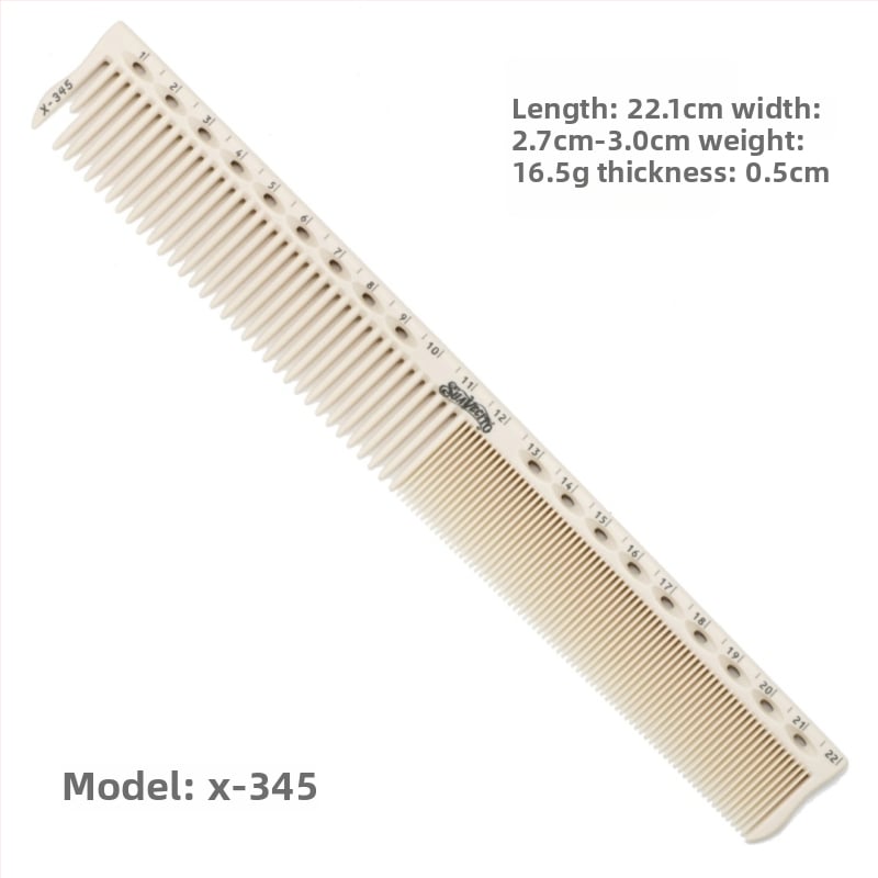 SUAVECITO matu ķemme ar mērlaukām, ciets plastiks, divpusēja, frizieru salonam, vīriešiem un sievietēm, licencēta privātā zīmola etiķete