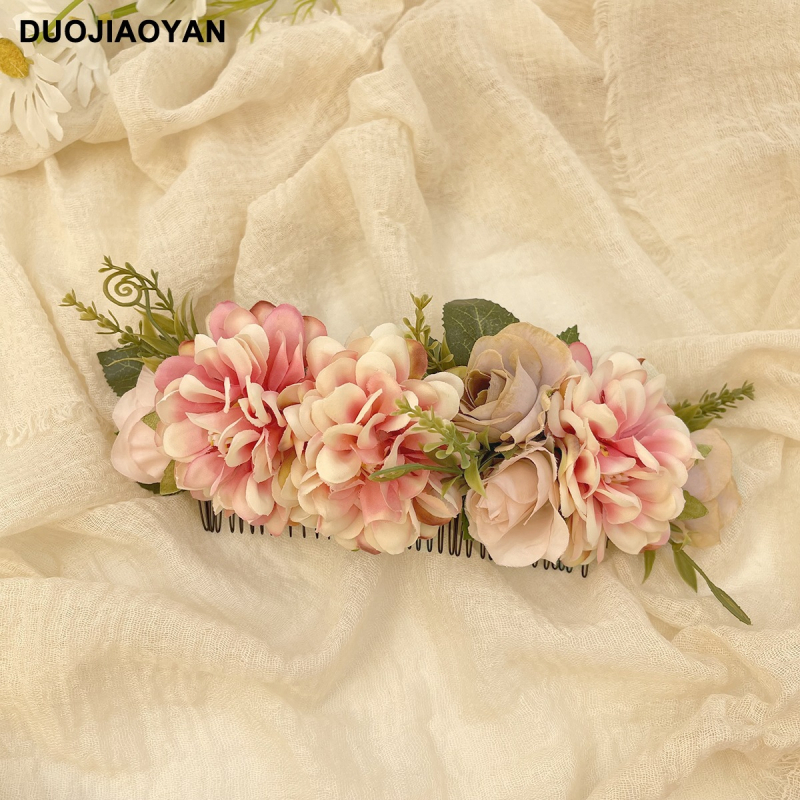 Dodatak za kosu s platnenim cvijetom, ručno izrađeno, boemski etnički stil