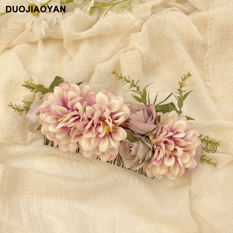 Dodatak za kosu s platnenim cvijetom, ručno izrađeno, boemski etnički stil