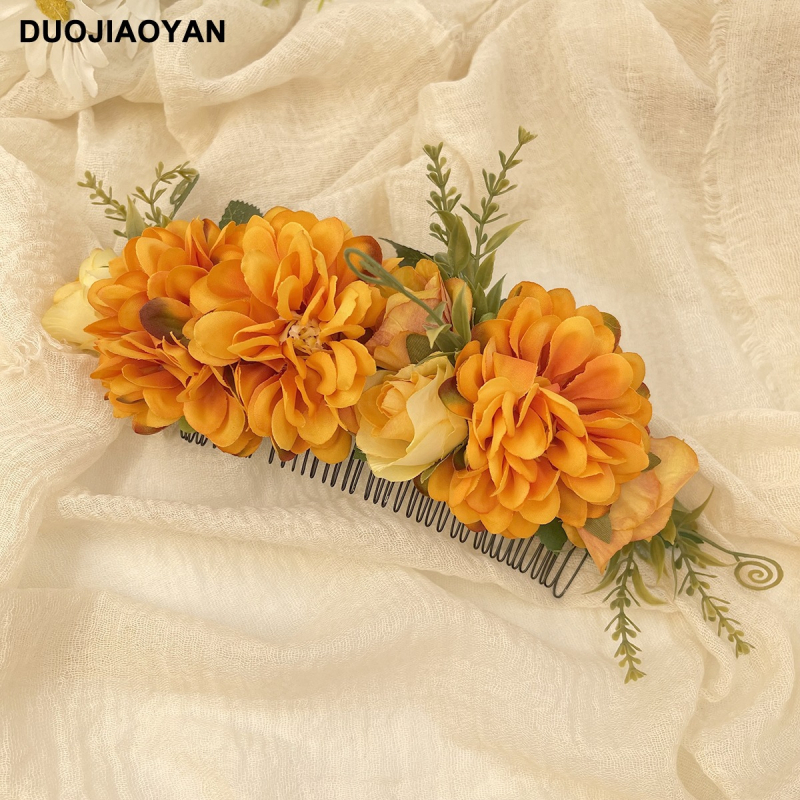 Dodatak za kosu s platnenim cvijetom, ručno izrađeno, boemski etnički stil