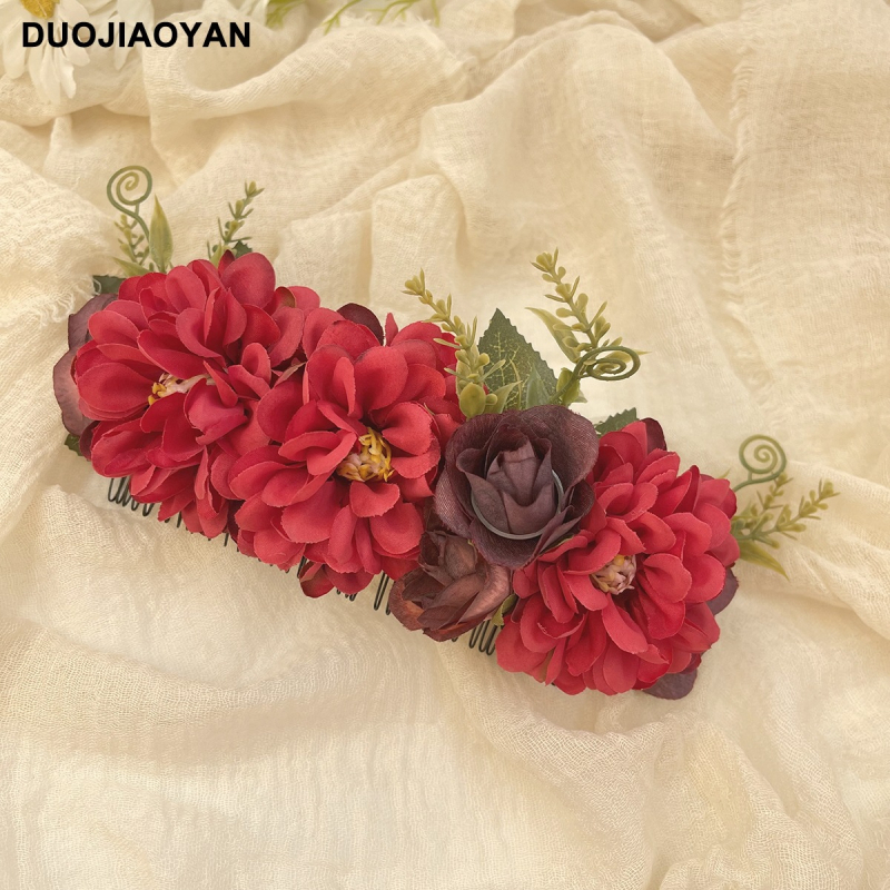 Dodatak za kosu s platnenim cvijetom, ručno izrađeno, boemski etnički stil