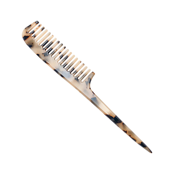 Pieptene pentru păr din placă de acetat, stil retro, unisex, lucrat manual, design geometric