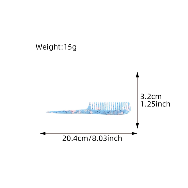 Pieptene pentru păr din placă de acetat, stil retro, unisex, lucrat manual, design geometric