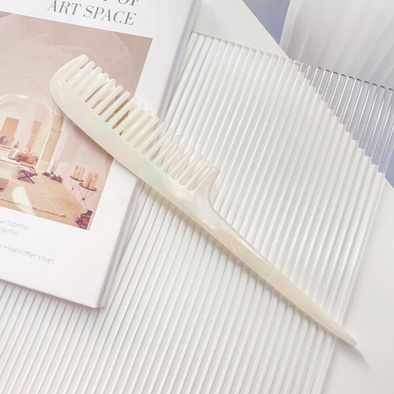 Pieptene pentru păr din placă de acetat, stil retro, unisex, lucrat manual, design geometric