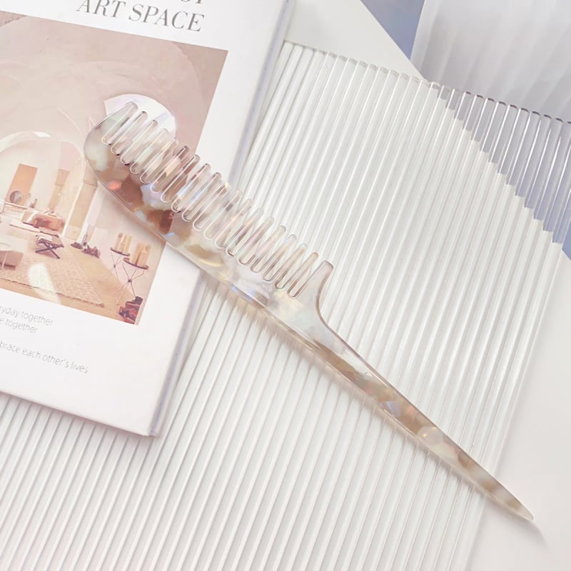 Pieptene pentru păr din placă de acetat, stil retro, unisex, lucrat manual, design geometric