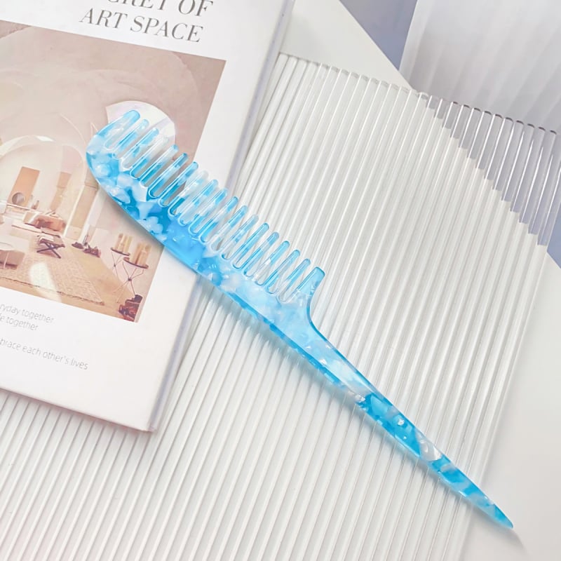 Pieptene pentru păr din placă de acetat, stil retro, unisex, lucrat manual, design geometric