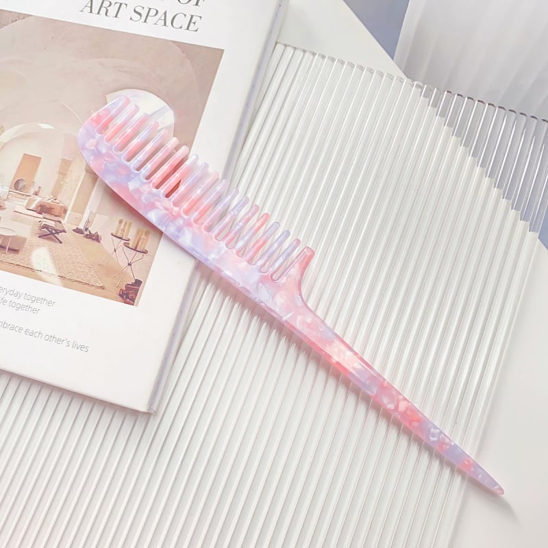 Pieptene pentru păr din placă de acetat, stil retro, unisex, lucrat manual, design geometric