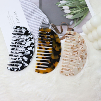 Ģeometriska pusmēness matu ķemme, materiāls: etiķskābe, Korejas stilā, unisex, apstrāde: eļļas injekcija, izcelsme Yiwu