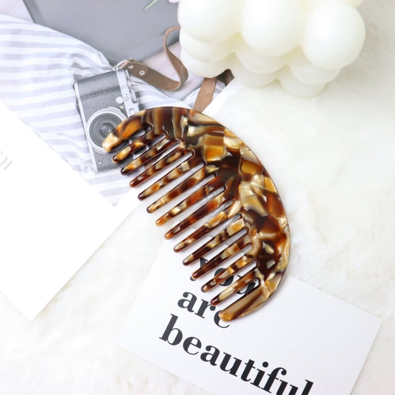 Ģeometriska pusmēness matu ķemme, materiāls: etiķskābe, Korejas stilā, unisex, apstrāde: eļļas injekcija, izcelsme Yiwu