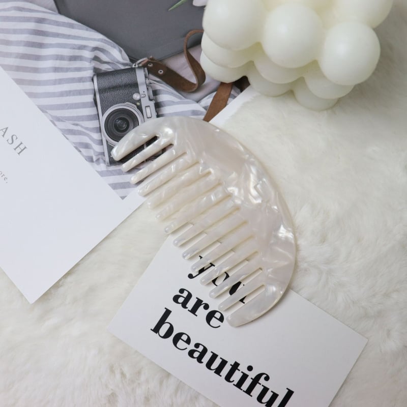 Ģeometriska pusmēness matu ķemme, materiāls: etiķskābe, Korejas stilā, unisex, apstrāde: eļļas injekcija, izcelsme Yiwu