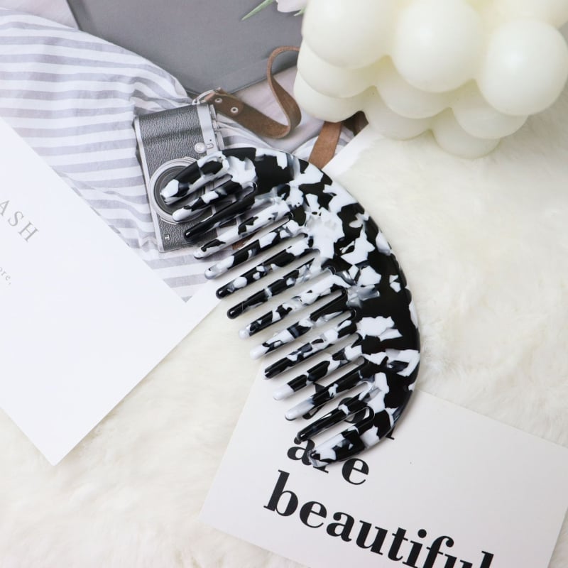 Ģeometriska pusmēness matu ķemme, materiāls: etiķskābe, Korejas stilā, unisex, apstrāde: eļļas injekcija, izcelsme Yiwu