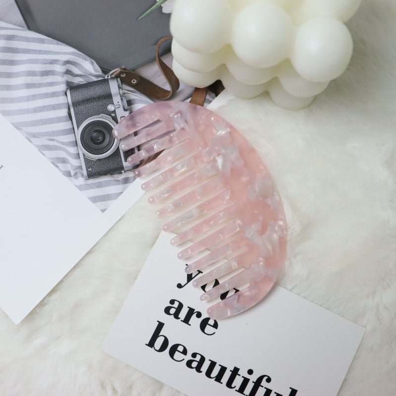 Ģeometriska pusmēness matu ķemme, materiāls: etiķskābe, Korejas stilā, unisex, apstrāde: eļļas injekcija, izcelsme Yiwu