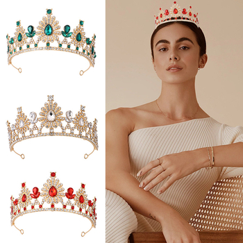 Vjenčana kruna-tiara, Barokni luksuz, cinkova legura, 18K, ametist kristal, stil princeza/dijete