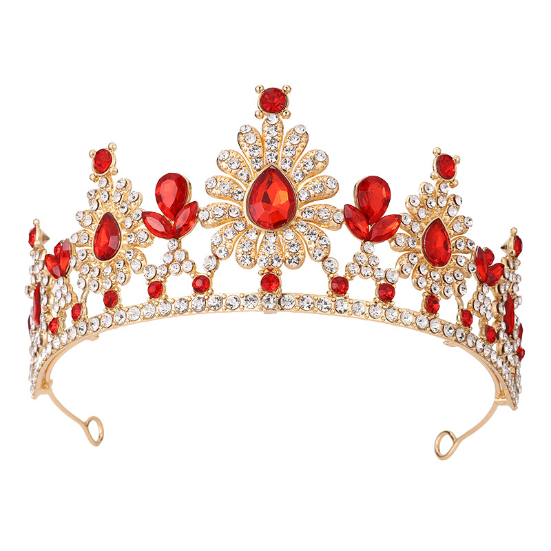 Vjenčana kruna-tiara, Barokni luksuz, cinkova legura, 18K, ametist kristal, stil princeza/dijete