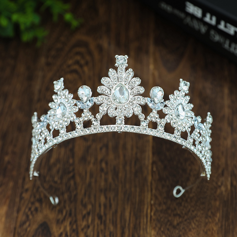 Vjenčana kruna-tiara, Barokni luksuz, cinkova legura, 18K, ametist kristal, stil princeza/dijete