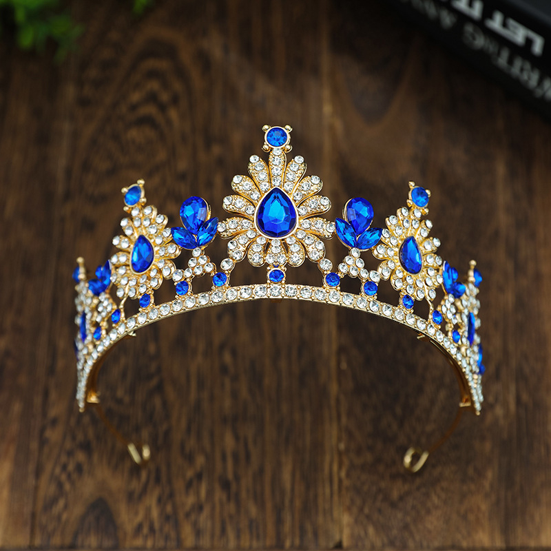 Vjenčana kruna-tiara, Barokni luksuz, cinkova legura, 18K, ametist kristal, stil princeza/dijete