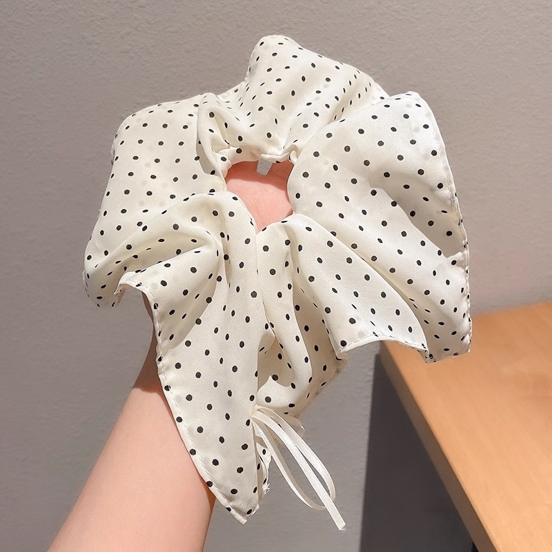 Inel de păr cu floare de trandafir - din plasă, lucrat manual, design simplu, elasticitate mare