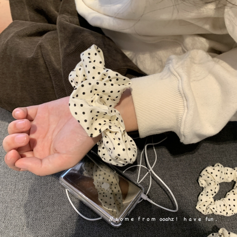 Inel de păr cu floare de trandafir - din plasă, lucrat manual, design simplu, elasticitate mare