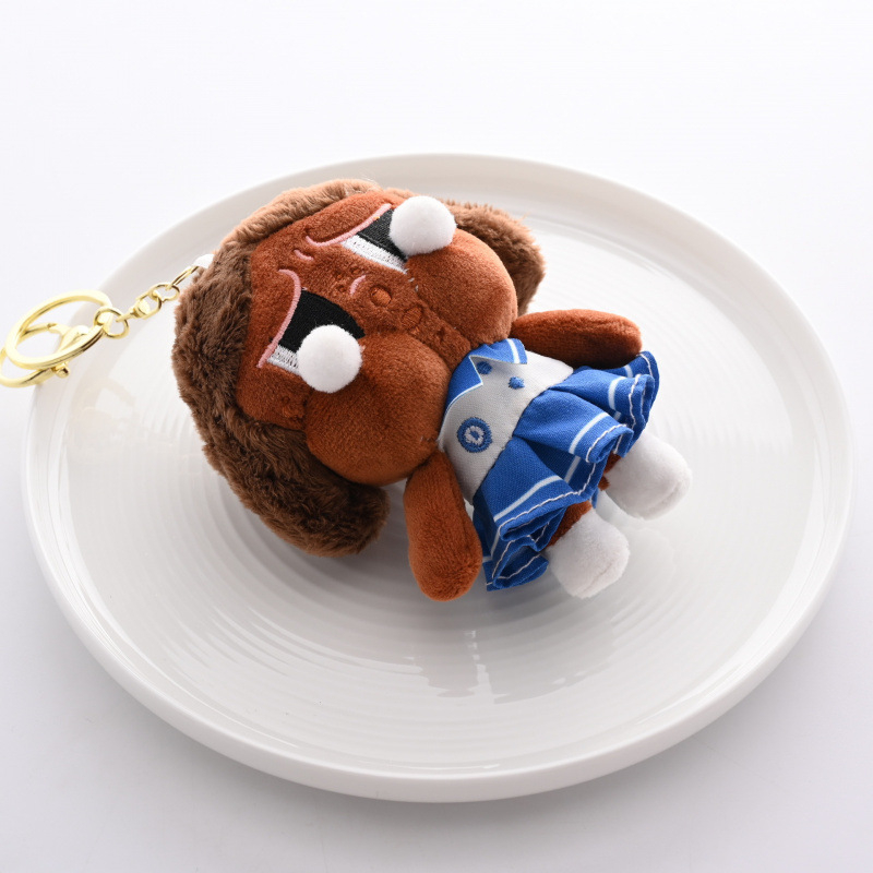 Šviesianti pūkuota lėlė raktų pakabukui mokyklos kuprinei - mielas studentų stiliaus figūrėlė, scenų žaidimas, amžius 7–14 metų, spalvota dėžutė įpakavimas