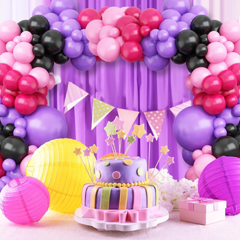 Pūšamonu dekoru komplekts dzimšanas dienai (materiāls: latekss; balona tips: dekoratīvais balons; forma: apaļa; drukāts LOGO: nav; pielietojums: dzimšanas diena)