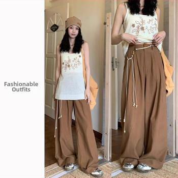 Bohemas stila josta viduklim ar austu kokvilnas pavedienu un mezgla dekoru, 2025 vasara