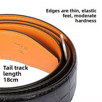 Curea bărbați Time Choice din piele split, cataramă automată din aliaj de zinc, lățime 2-4 cm