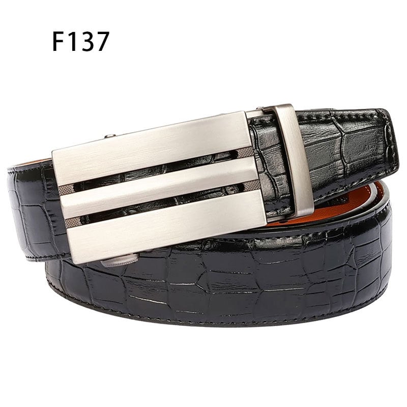 Curea bărbați Time Choice din piele split, cataramă automată din aliaj de zinc, lățime 2-4 cm