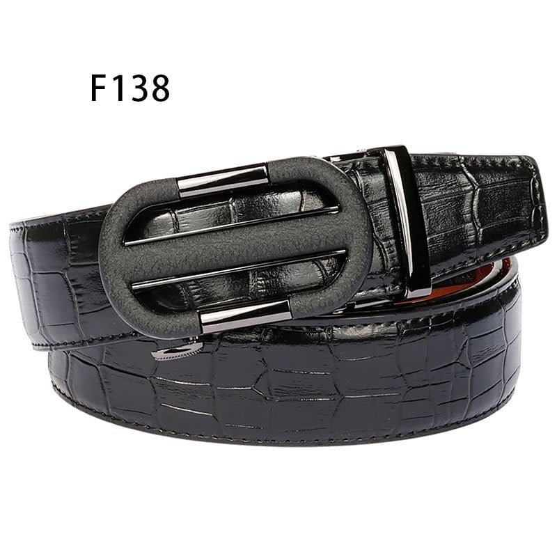 Curea bărbați Time Choice din piele split, cataramă automată din aliaj de zinc, lățime 2-4 cm