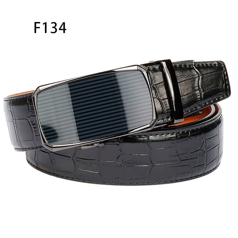 Curea bărbați Time Choice din piele split, cataramă automată din aliaj de zinc, lățime 2-4 cm