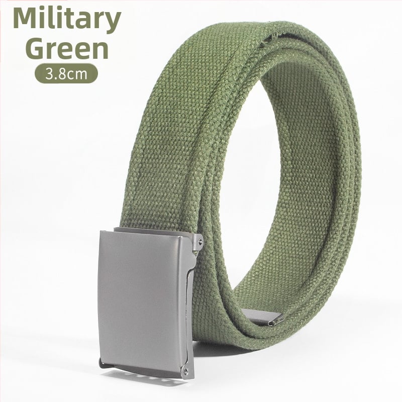 Centură din pânză cu cataramă din fier și închidere automată, lățime 2-4 cm