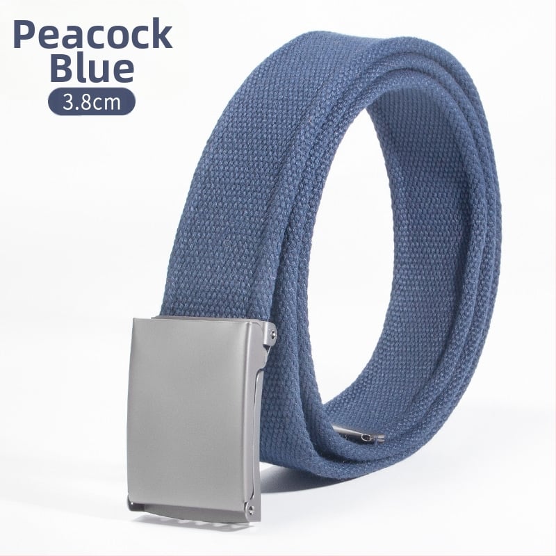 Centură din pânză cu cataramă din fier și închidere automată, lățime 2-4 cm