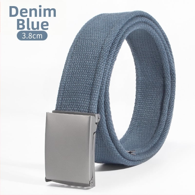 Centură din pânză cu cataramă din fier și închidere automată, lățime 2-4 cm