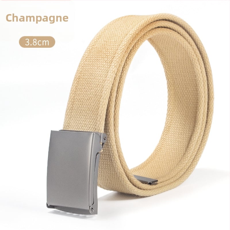 Centură din pânză cu cataramă din fier și închidere automată, lățime 2-4 cm