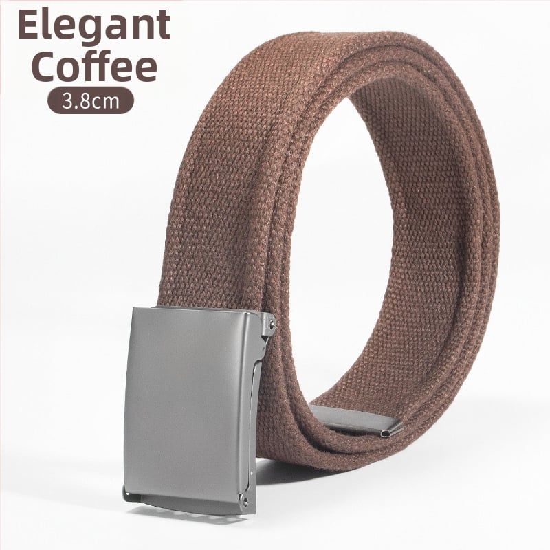 Centură din pânză cu cataramă din fier și închidere automată, lățime 2-4 cm