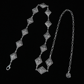 Ling Nuo metāla jostas ķēde, universāls stils, vienkāršā cilpa, platums 2–3 cm