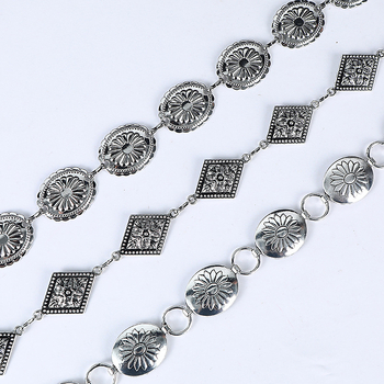 Ling Nuo metāla jostas ķēde, universāls stils, vienkāršā cilpa, platums 2–3 cm