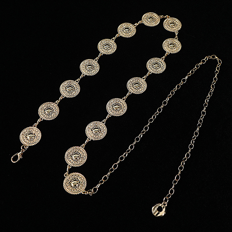 Ling Nuo metāla jostas ķēde, universāls stils, vienkāršā cilpa, platums 2–3 cm