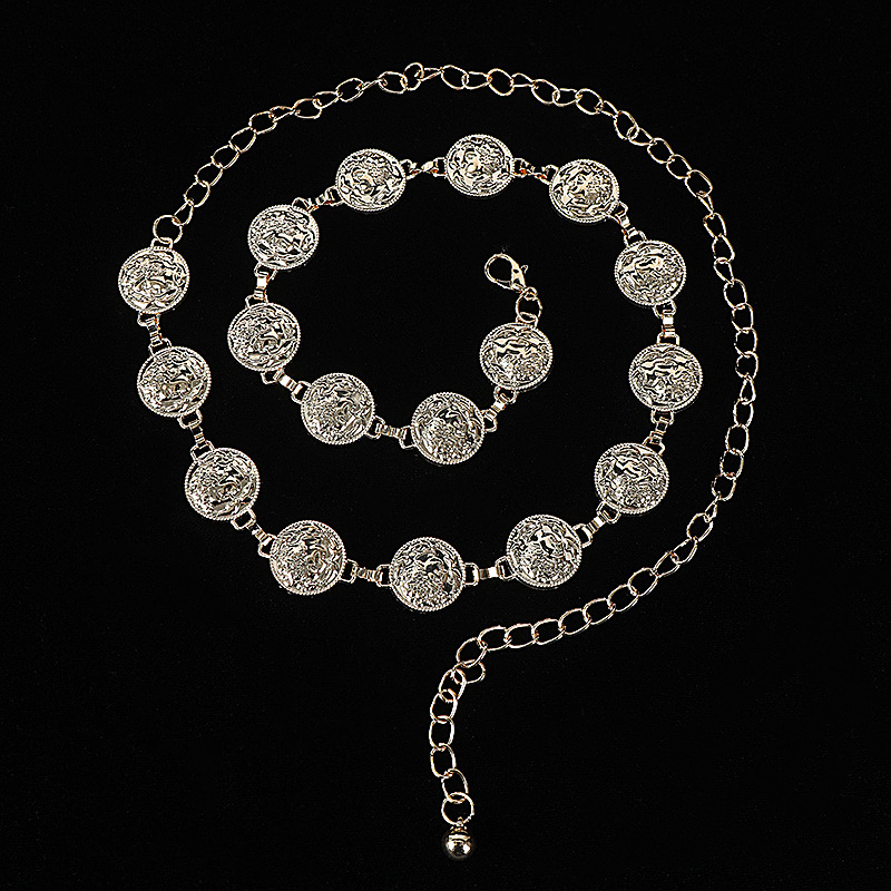 Ling Nuo metāla jostas ķēde, universāls stils, vienkāršā cilpa, platums 2–3 cm