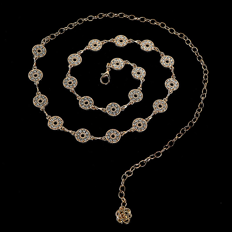 Ling Nuo metāla jostas ķēde, universāls stils, vienkāršā cilpa, platums 2–3 cm