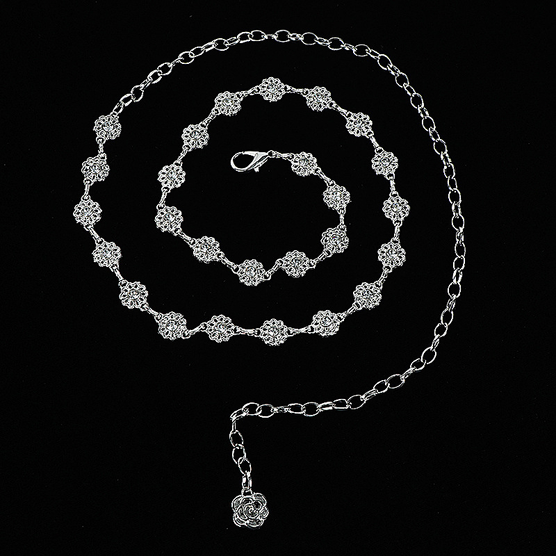 Ling Nuo metāla jostas ķēde, universāls stils, vienkāršā cilpa, platums 2–3 cm