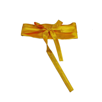 Curea de talie din mătase, cataramă din țesătură, cataramă netedă, lățime peste 4 cm, lucrată manual